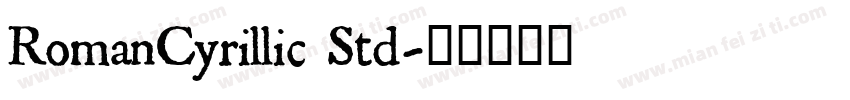 RomanCyrillic Std字体转换
